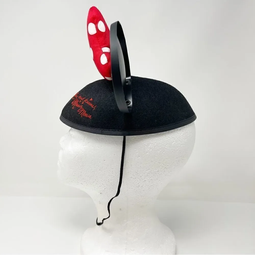 Disney Parks Ears Hat Minnie Mouse Polka Dot Bow Embroidered Signature